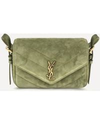 Saint Laurent - Small Loulou Matelassé Suede Shoulder Bag - Lyst