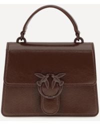 Pinko - Shiny Leather Love One Top Mini Handbag - Lyst