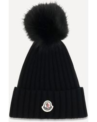 Moncler - Wool Hat With Pon Pon - Lyst