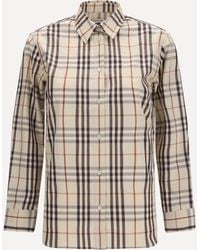 Burberry - Regular Fit Check Cotton Shirt - Lyst