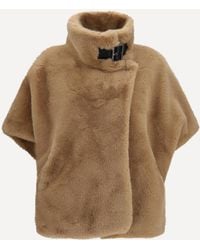 Pinko - Faux Fur Jacket With Buckle - Lyst
