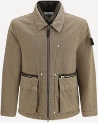 Stone Island - Padded Cotton And Wool-Blend Jacket - Lyst
