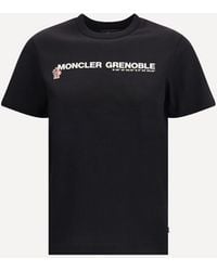 Moncler - T-Shirt Con Logo A Contrasto - Lyst