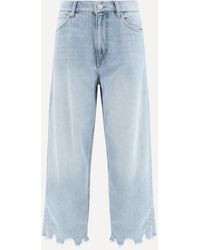 Pinko - Ripped Hem Jeans - Lyst