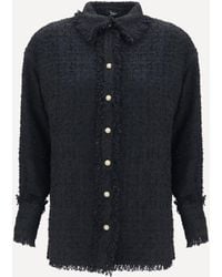 Balmain - Tweed Shirt - Lyst