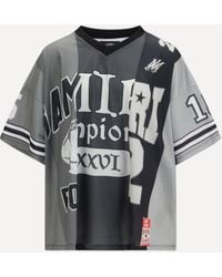 Amiri - Spliced Oversized V-Neck T-Shirt - Lyst