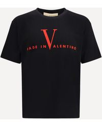 Valentino - T-Shirt With A "Made - Lyst