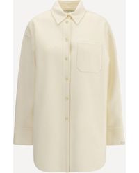 Max Mara - Cream Wool Shirt - Lyst
