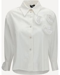 Ella - Shirt With Appliqué Roses - Lyst