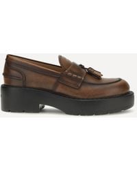 Miu Miu - Smooth Leather Tassel Loafers - Lyst