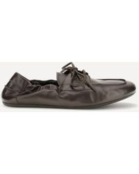 Prada - Lace-Up Sneakers Aged Leather Shoes - Lyst