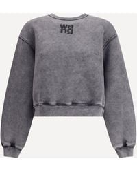 Alexander Wang - Embossed Logo Crewneck Sweatshirt - Lyst