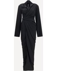 Rick Owens - Wrap Draped Long Dress - Lyst
