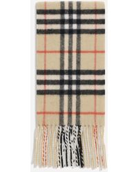 Burberry - Thin Cashmere Check Scarf - Lyst