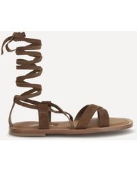 Miu Miu - Gladiator Leather Sandals - Lyst
