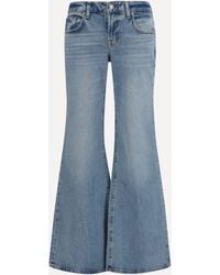 7FOR - Low-Rise Five-Pocket Jeans - Lyst