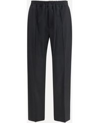 Valentino - Vlogo Embroidered Cotton Gabardine Pants - Lyst