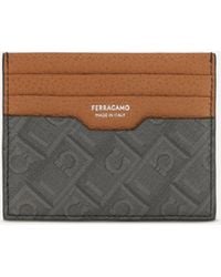 Ferragamo - Monogram Leather Cardholder - Lyst