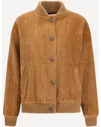 Kristina Ti - Corduroy Jacket With Embellished Button Closure - Lyst