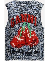 Ganni - Wool Cherry Vest - Lyst
