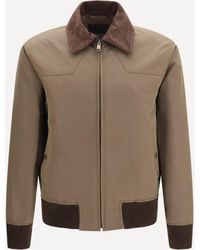 Prada - Jacket With Corduroy Collar - Lyst