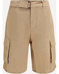 Laneus - Belted Button Cargo Shorts - Lyst