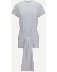 TOTEME - Draped-Waist Jersey T-Shirt - Lyst