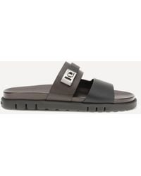 Ferragamo - Double-Strap Leather Sandals - Lyst