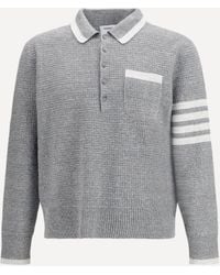 Thom Browne - Knitted Polo Shirt - Lyst