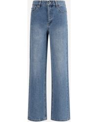 Self-Portrait - Straight-Leg Jeans With All-Over Rhinestones - Lyst
