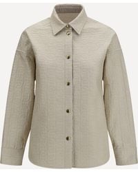 Moncler - Quilted Chain Motif Padded Shirt Jacket - Lyst