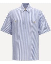 Valentino - Short-Sleeve Shirt With Logo Buttons - Lyst