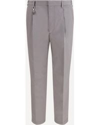Prada - Tailored Cotton Poplin Pants - Lyst