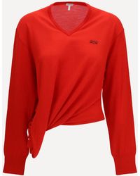 Loewe - Wool Sweater With Logo - Lyst