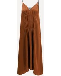 Prada - V-Neck Long Dress - Lyst