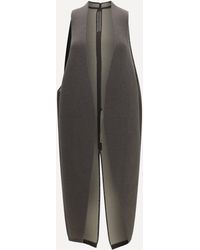 Rick Owens - Vest Long Wool And Shearling - Lyst
