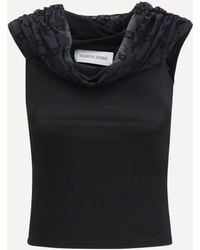 Marine Serre - Off Shoulder Draped Top - Lyst