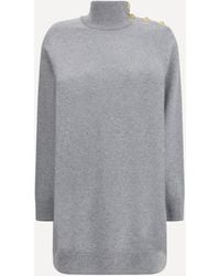 Balmain - Short Cashmere Sweater Dress - Lyst