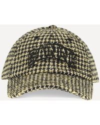Ganni - Woollen Check Cap - Lyst