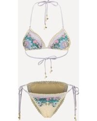Zimmermann - Indra Crochet Detail Bikini - Lyst
