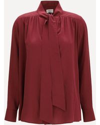 Jacob Cohen - Bordeaux Silk Blouse - Lyst