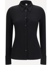 TOTEME - Viscose Shirt With High Cuffs - Lyst