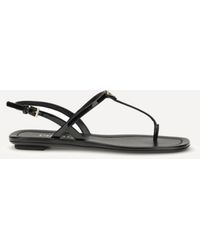 Prada - Leather Flip-Flop Sandals - Lyst