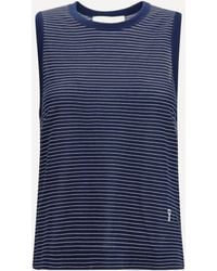 Ami Paris - Striped Cotton Tank Top - Lyst