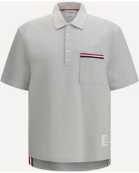Thom Browne - Short-Sleeve Polo With Chest Pocket - Lyst