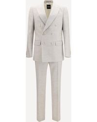 BOSS - Linen And Mohair Suit - Lyst