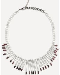 Alessandra Rich - Crystal Fringe Necklace - Lyst