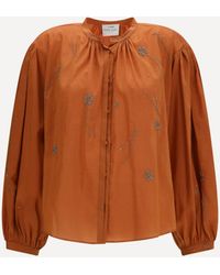 forte_forte - Forte_Forte Fleurs D'Orient Embroidered Voile Bohemian Shirt - Lyst