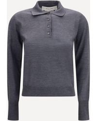 Golden Goose - Long Sleeve Merino Wool Polo - Lyst