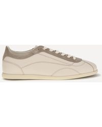 Brunello Cucinelli - Leather And Suede Sneakers With Slim Sole - Lyst